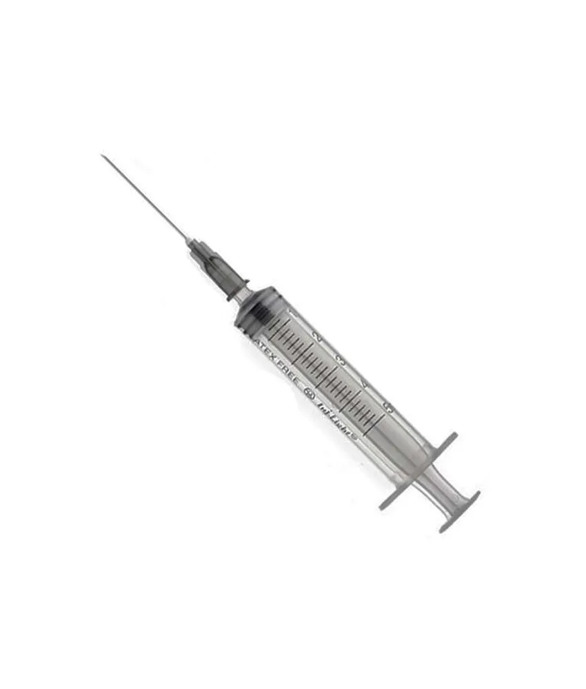 50 pezzi Siringhe con ago di sicurezza 10 ml cono Luer Centrale, confezione da 50 - 21 e 22G
