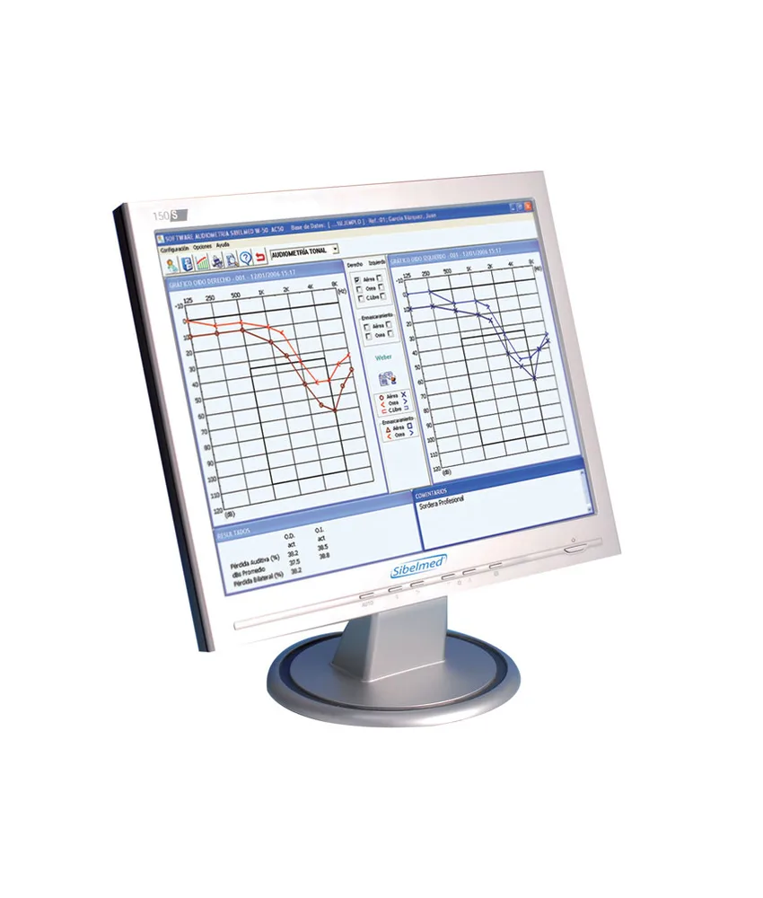 Software audiometria, compatibile con Windows 7, 8.1 e 10 (32/64 bits)