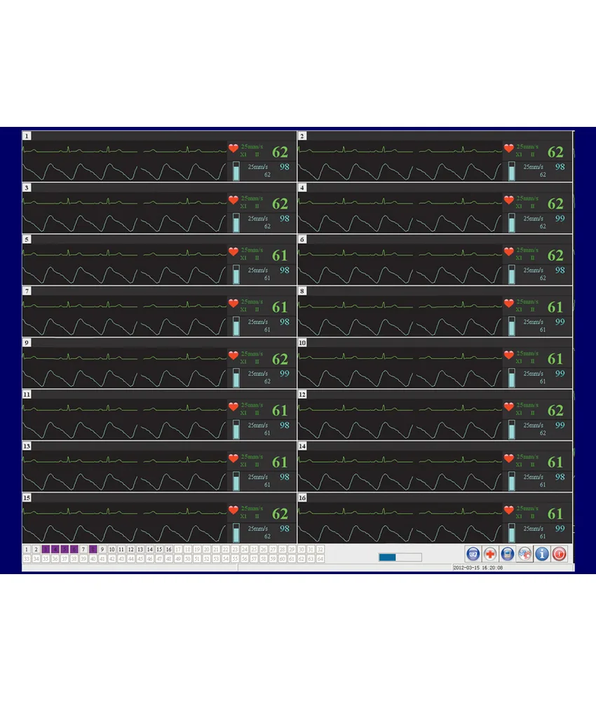 Software central station, può supportare fino a 64 monitor da posto letto
