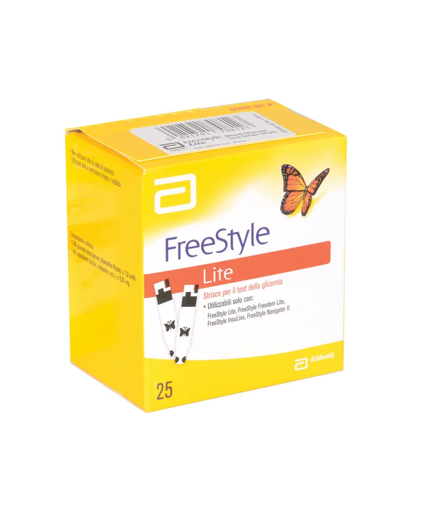 25 pezzi Strisce glucosio ABBOTT FREESTYLE LITE, confezione da 25 strisce