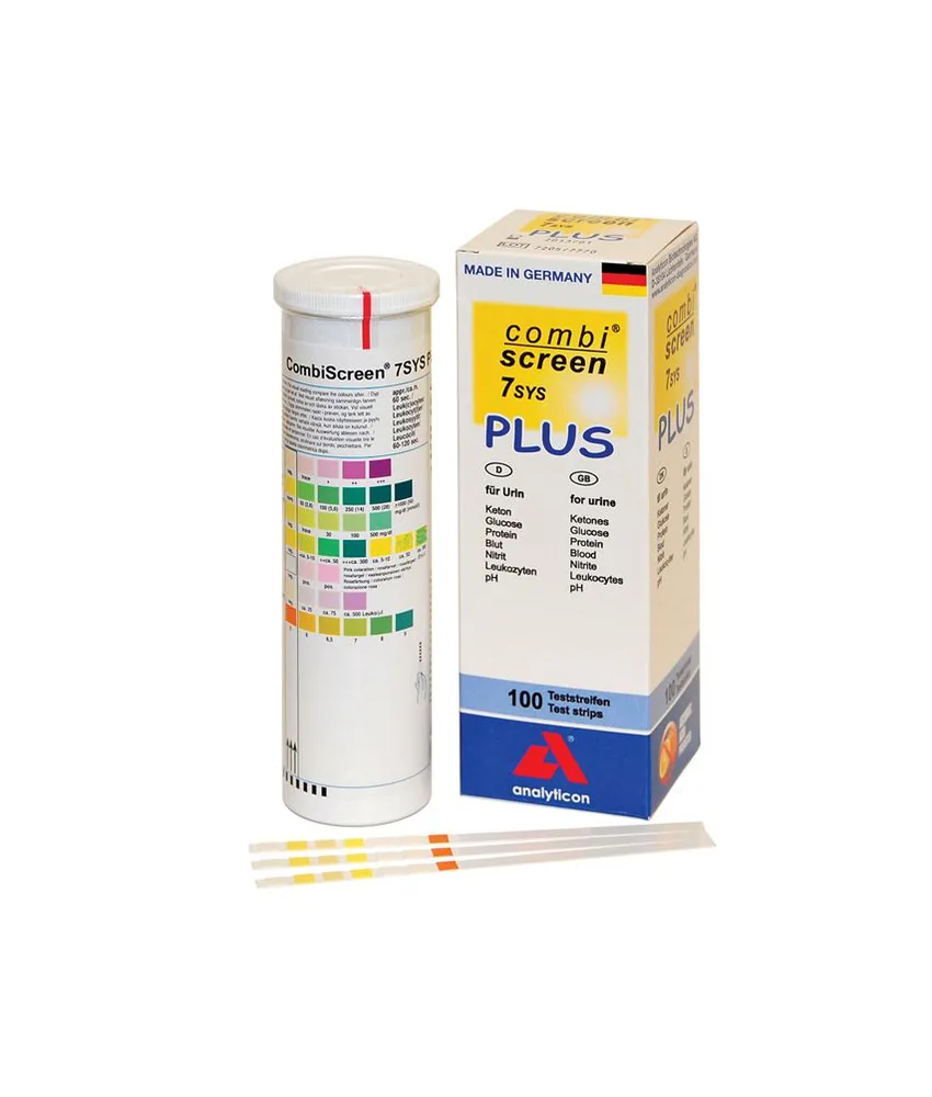 100 pezzi Strisce urine ANALYTICON COMBISCREEN PLUS, tubetto da 100 - dopo circa 60 secondi (fino a 120 per i leucociti)