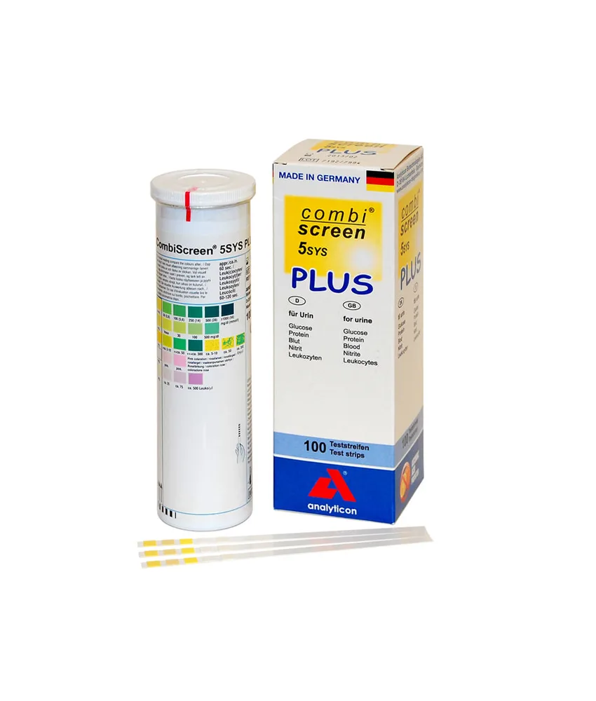 100 pezzi Strisce urine ANALYTICON COMBISCREEN PLUS, tubetto da 100 - dopo circa 60 secondi (fino a 120 per i leucociti)
