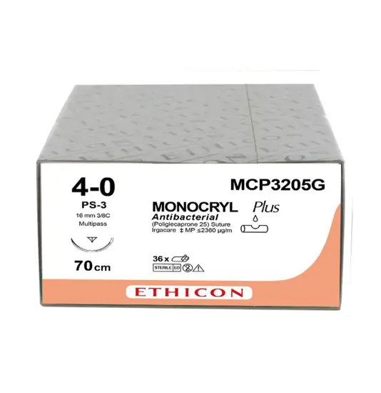 Sutura chirurgica assorbibile ago 16 mm  Monocryl