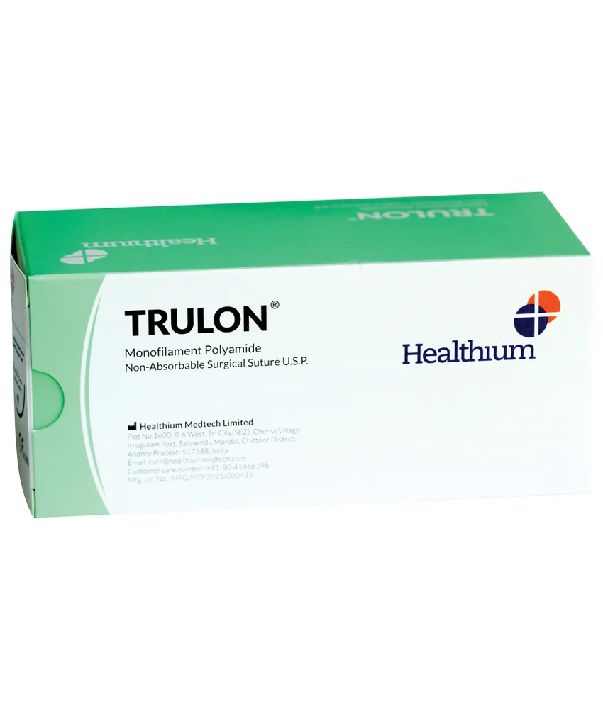 12 pezzi Sutura chirurgica non assorbibile blu Trulon, sterilizzata con ossido di etilene - tipo di ago: taglio convenzionale