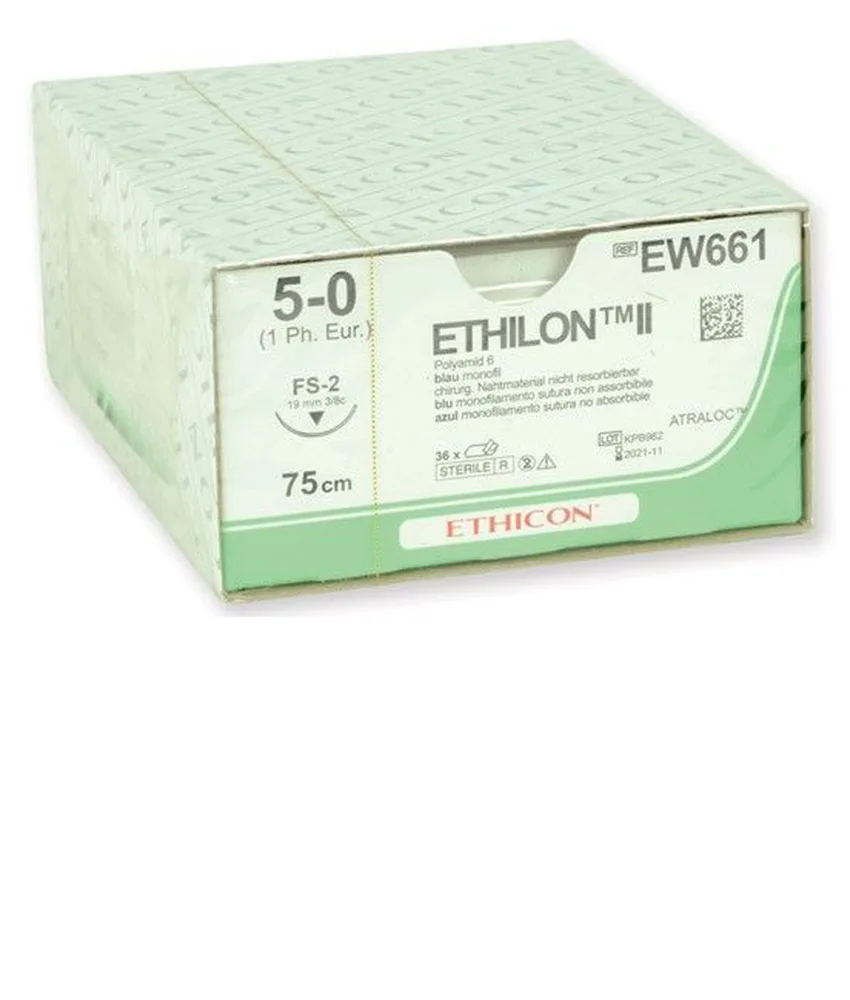 36 pezzi Sutura monofilamento 3/8 Ethilon, confezione da 36 pezzi - sterili