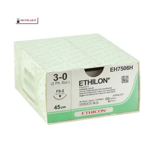Sutura monofilamento 3/8  Ethilon