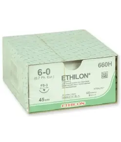 Sutura monofilamento ago 19 mm  Ethilon