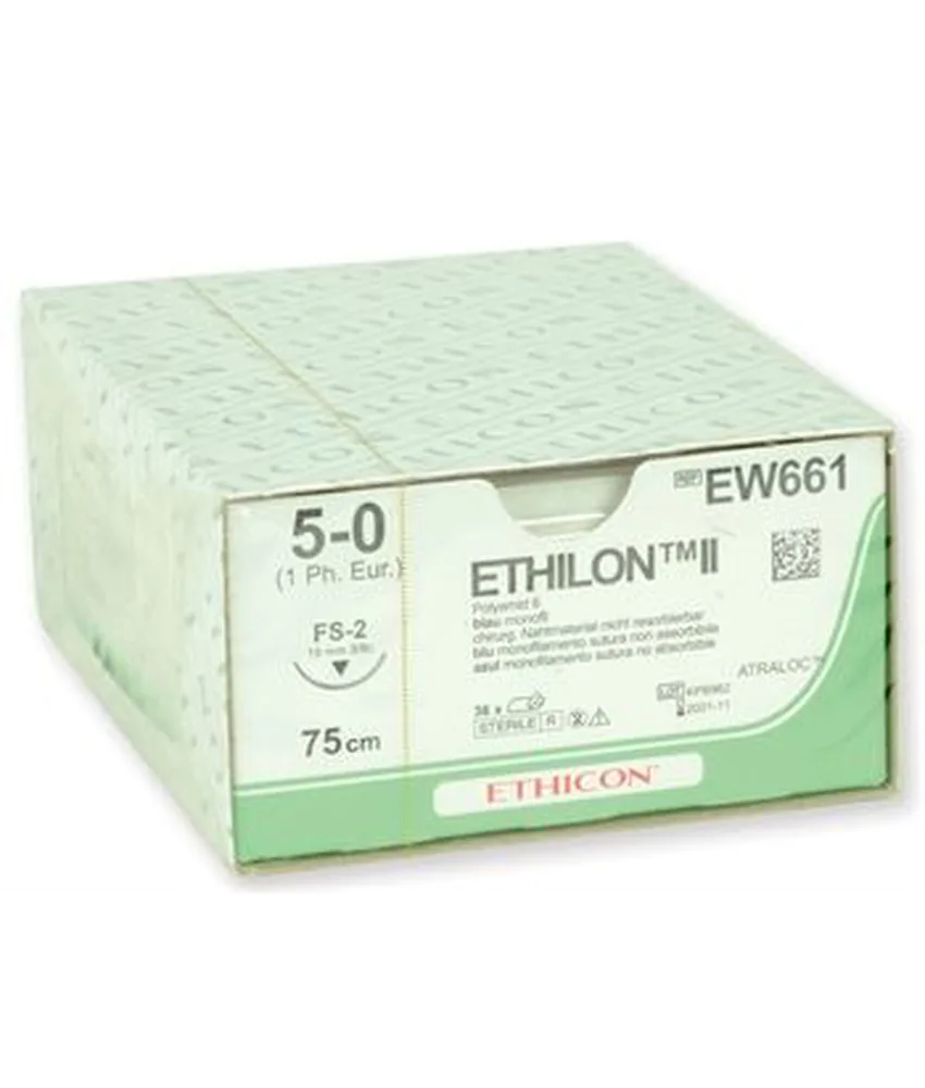 36 pezzi Sutura monofilamento colore nero Ethilon, confezione da 36 pezzi - non assorbibili