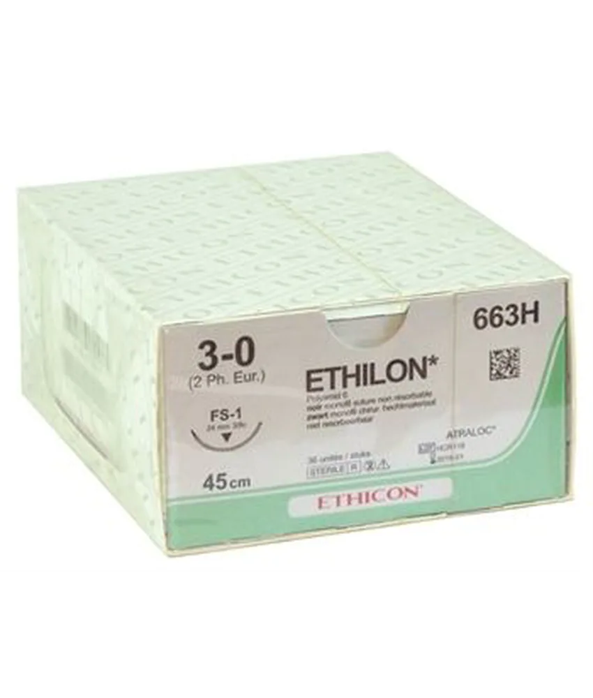 36 pezzi Sutura monofilamento colore nero Ethilon, confezione da 36 pezzi - non assorbibili