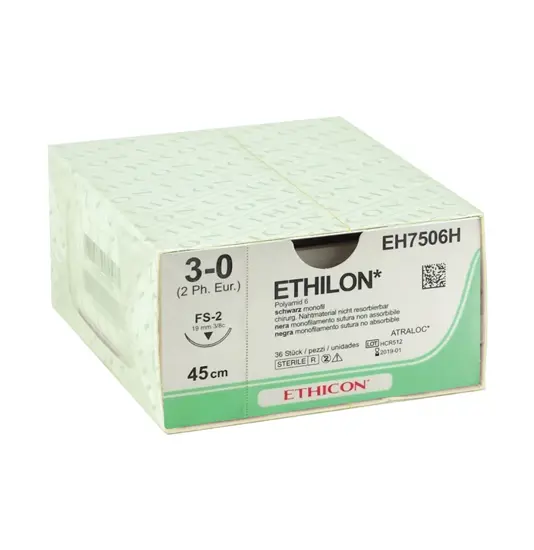 Sutura monofilamento forma 3/8  Ethilon