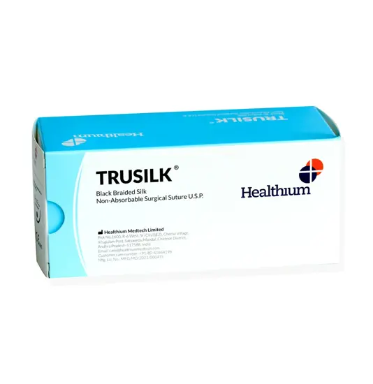 Sutura multifilamento non assorbibile lunga 75 cm  Trusilk