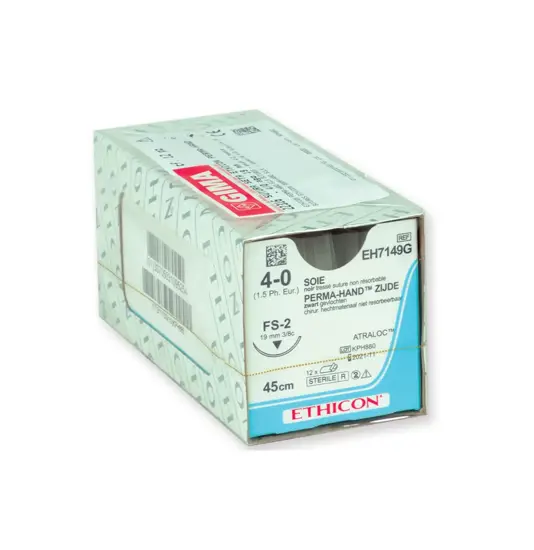 Sutura non assorbibile in seta ago 19 mm  Perma-Hand