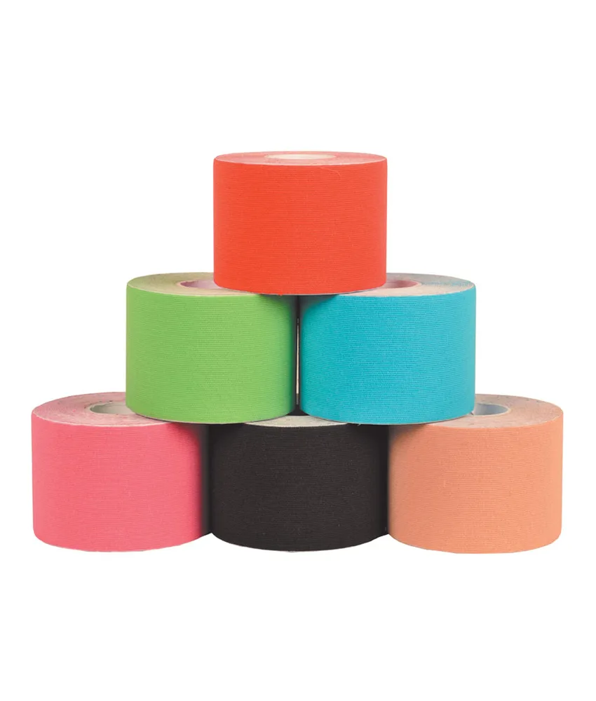 6 pezzi Taping kinesiologico, spessore 0,48 mm - colori misti