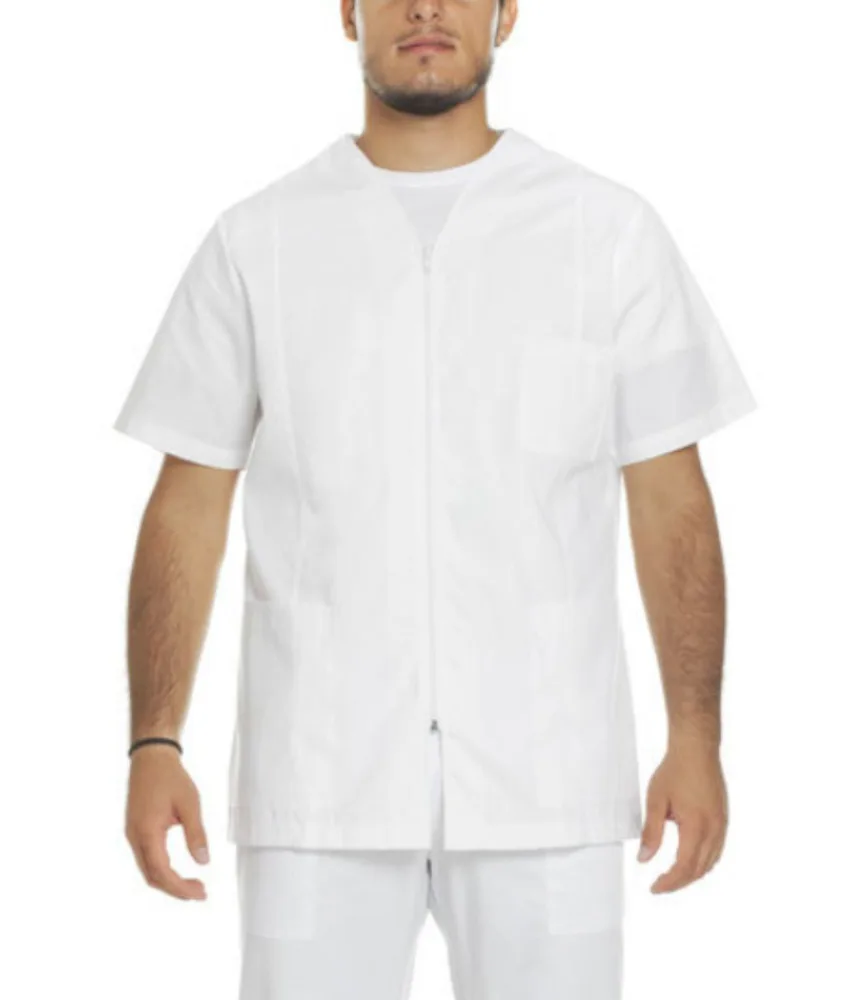 Casacca da lavoro per uomo, zip lunga - colori vari
