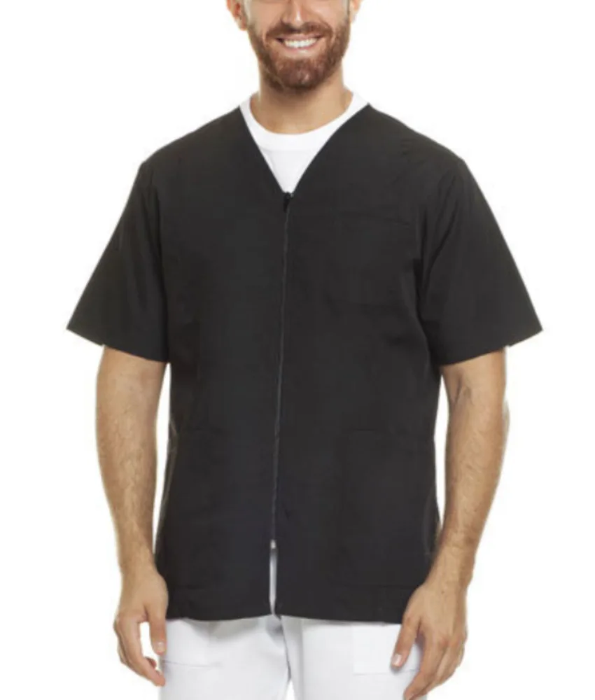 Casacca da lavoro per uomo, zip lunga - colori vari