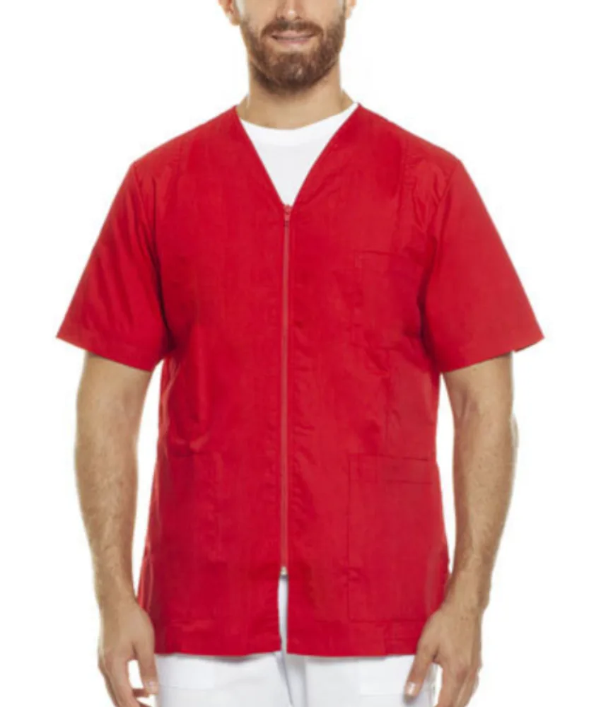 Casacca da lavoro per uomo, zip lunga - colori vari
