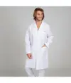 Bata unisex m/l sarga blanca bordada Garys