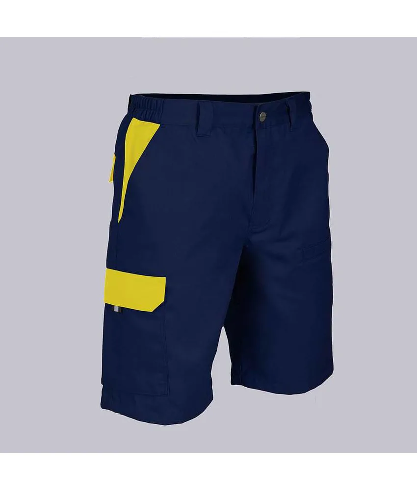Bermuda unisex multitasche elastico combinato Garys Acero, 245 gr/m²
