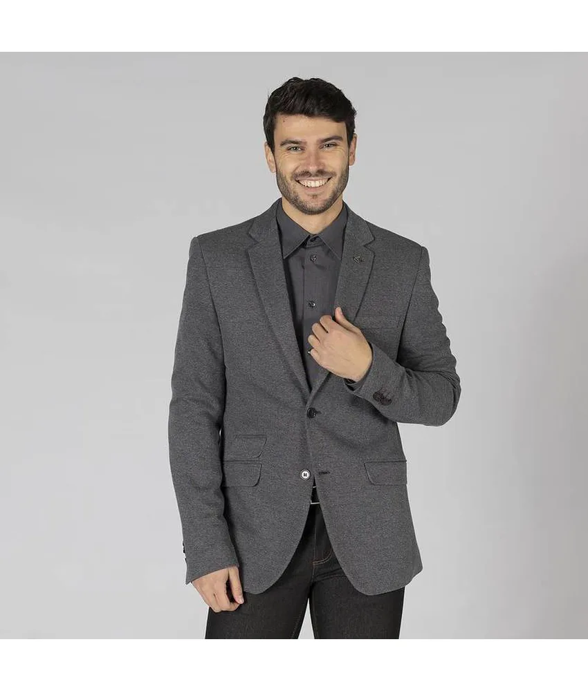 Blazer da uomo 2 bottoni slim fit Garys Knitsuit, mezza fodera