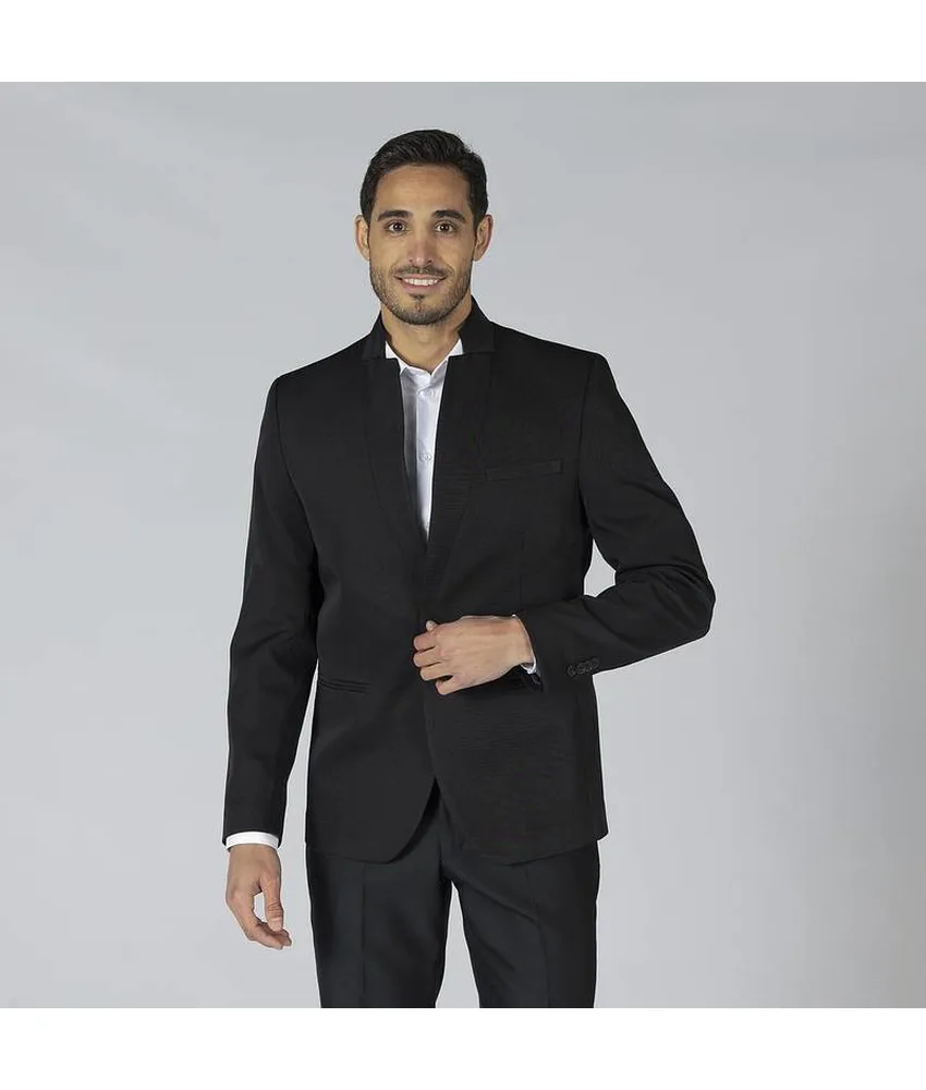 Blazer uomo reversed lapel 1 bottone slim fit Garys Trivial, lunghezza approssimativa: 73 cm