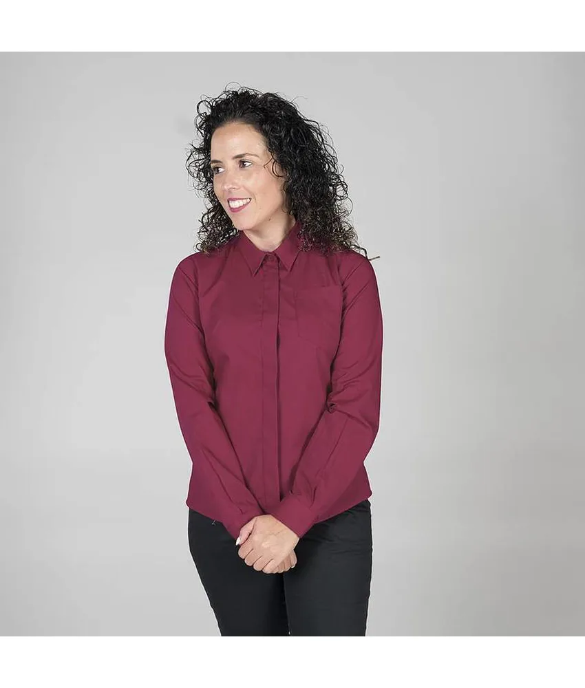 Blusa donna bottone nascosto m/lunga Garys