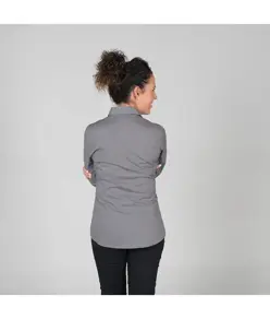 Blusa donna bottone nascosto m/lunga Garys
