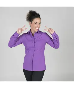 Blusa donna bottone nascosto m/lunga Garys
