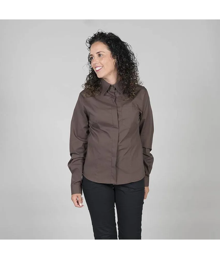 Blusa donna bottone nascosto m/lunga Garys