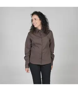 Blusa donna bottone nascosto m/lunga Garys