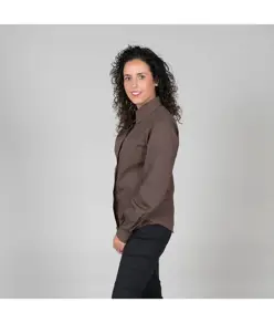 Blusa donna bottone nascosto m/lunga Garys
