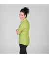 Blusa donna bottone nascosto m/lunga Garys