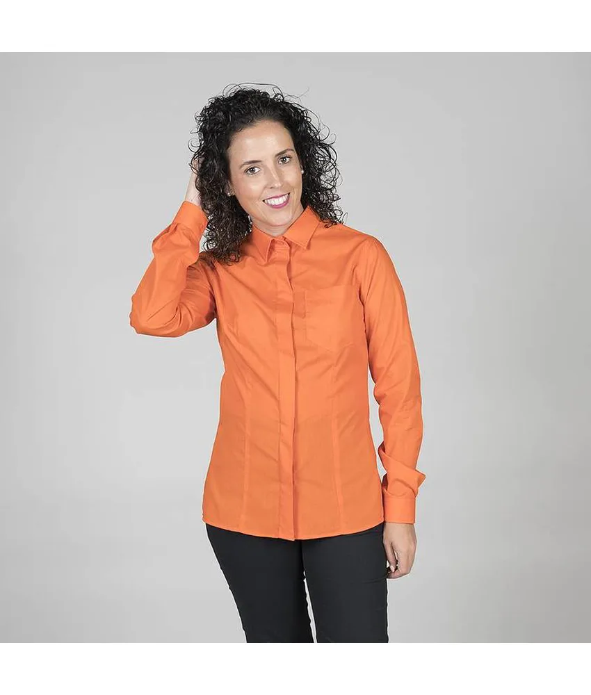 Blusa donna bottone nascosto m/lunga Garys