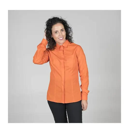 Blusa donna bottone nascosto m/lunga Garys