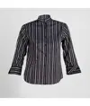 Blusa donna c/con collo manica 3/4 righe Garys