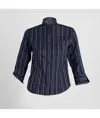 Blusa donna c/con collo manica 3/4 righe Garys