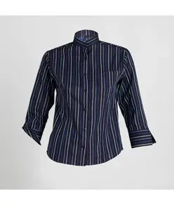 Blusa donna c/con collo manica 3/4 righe Garys