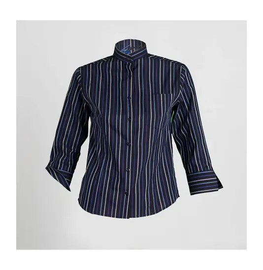 Blusa donna c/con collo manica 3/4 righe Garys