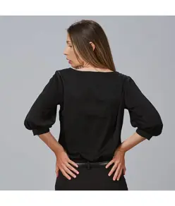Blusa donna manica arricciata rosanna Garys