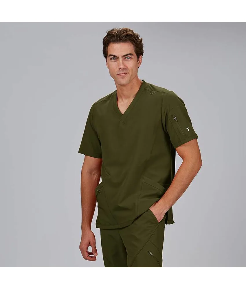 Blusa hombre cuello canale m/c ruben Garys