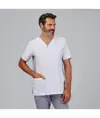 Blusa hombre escote pico combinada m/c gael Garys