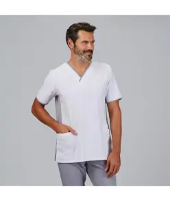 Blusa hombre escote pico combinada m/c gael Garys