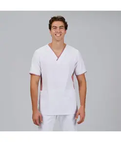 Blusa hombre escote pico combinada m/c gael Garys