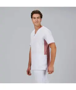 Blusa hombre escote pico combinada m/c gael Garys