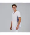 Blusa hombre escote pico combinada m/c gael Garys