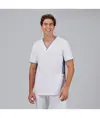 Blusa hombre escote pico combinada m/c gael Garys