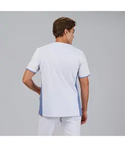 Blusa hombre escote pico combinada m/c gael Garys