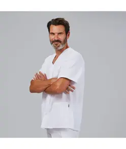 Blusa hombre sanitaria boton presion m/c "red line" Garys