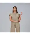 Blusa mujer abierta cremallera m/c musa Garys