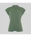 Blusa mujer abierta cremallera m/c musa Garys