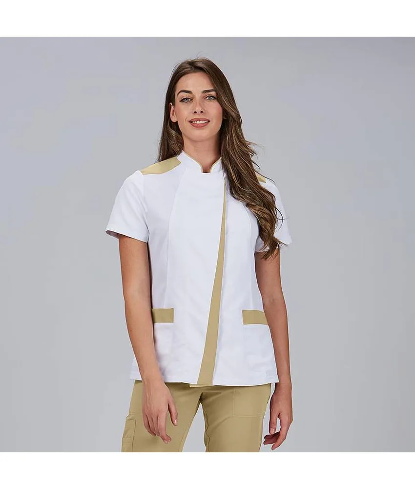 Blusa mujer abierta cuello mao m/c judit Garys